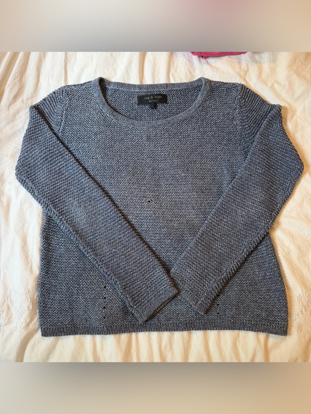 rag & bone Blue Knit Crewneck Sweater